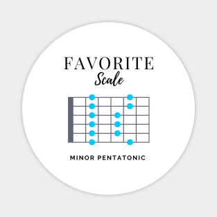 Favorite Scale Minor Pentatonic Light Theme Magnet